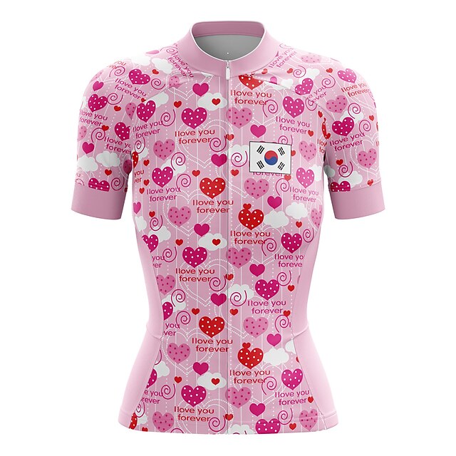 21Grams Women's Short Sleeve Cycling Jersey Summer Spandex Pink Heart Bike Top Mountain Bike MTB Road Bike Cycling Quick Dry Moisture Wicking Sports Clothing Apparel / Stretchy / Athleisure
21Grams Women's Short Sleeve Cycling Jersey Summer Spandex Pink Heart Bike Top Mountain Bike MTB Road Bike Cycling Quick Dry Moisture Wicking Sports Clothing Apparel / Stretchy / Athleisure