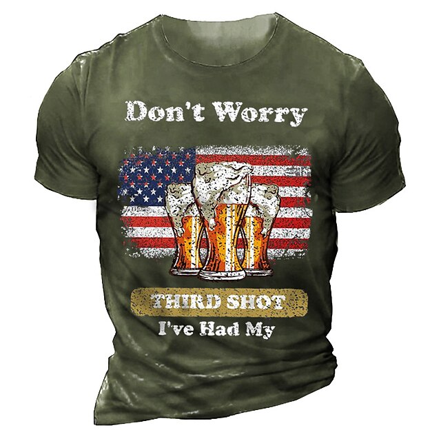 Men's T shirt 3D Print Graphic Flag Letter Crew Neck Casual Daily Print Short Sleeve Tops Fashion Vintage Classic Comfortable Blue Black Gray
Men's T shirt 3D Print Graphic Flag Letter Crew Neck Casual Daily Print Short Sleeve Tops Fashion Vintage Classic Comfortable Blue Black Gray