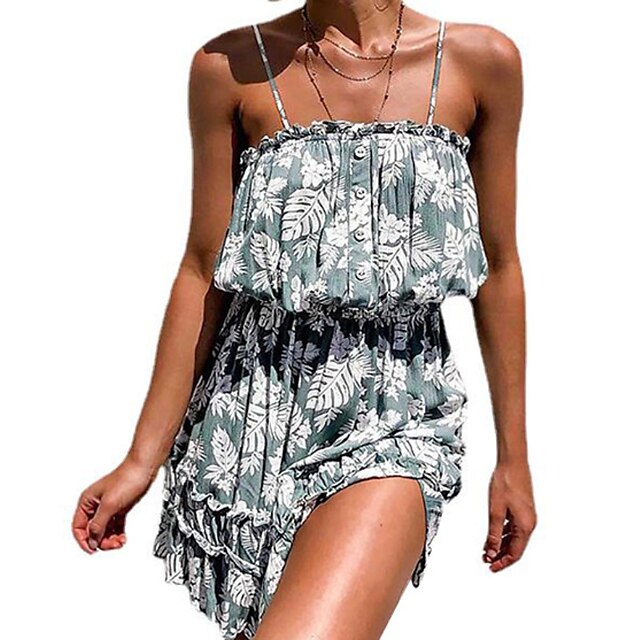Women's Strap Dress Short Mini Dress Green Black Pink Yellow Sleeveless Floral Print Spring Summer Spaghetti Strap Casual 2022 S M L XL
Women's Strap Dress Short Mini Dress Green Black Pink Yellow Sleeveless Floral Print Spring Summer Spaghetti Strap Casual 2022 S M L XL