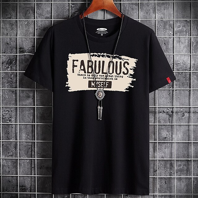 Men's T shirt Print Letter Round Neck Casual Daily Short Sleeve Tops Lightweight Formal Breathable White Black Dark Gray
Men's T shirt Print Letter Round Neck Casual Daily Short Sleeve Tops Lightweight Formal Breathable White Black Dark Gray