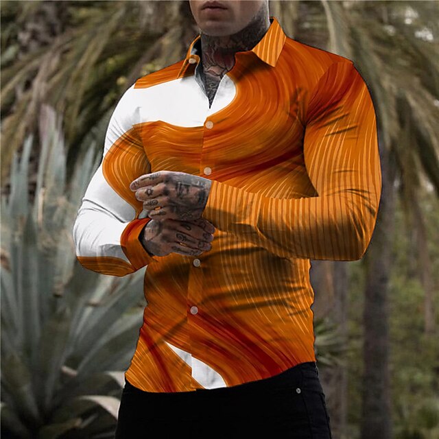 Men's Shirt Gradient Turndown Street Casual Button-Down Print Long Sleeve Tops Casual Fashion Designer Breathable Orange
Men's Shirt Gradient Turndown Street Casual Button-Down Print Long Sleeve Tops Casual Fashion Designer Breathable Orange