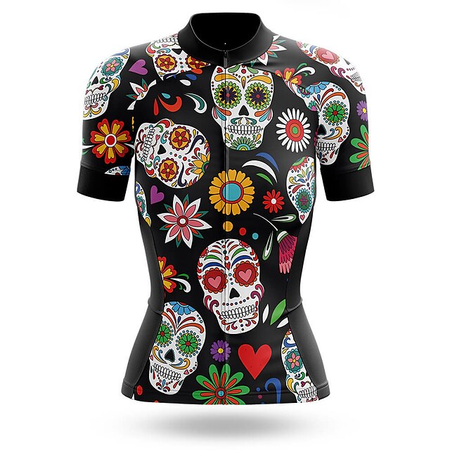 21Grams Women's Short Sleeve Cycling Jersey Summer Spandex Black Skull Floral Botanical Bike Top Mountain Bike MTB Road Bike Cycling Quick Dry Moisture Wicking Sports Clothing Apparel / Stretchy
21Grams Women's Short Sleeve Cycling Jersey Summer Spandex Black Skull Floral Botanical Bike Top Mountain Bike MTB Road Bike Cycling Quick Dry Moisture Wicking Sports Clothing Apparel / Stretchy