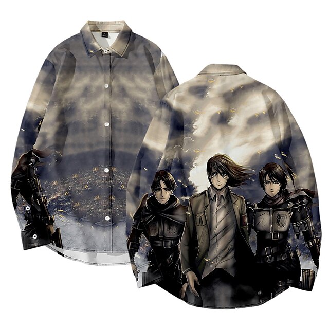Inspired by Attack on Titan levi ackerman Eren Yeager Cosplay Costume Cartoon Terylene Anime Harajuku Graphic Top For Men's / Women's
Inspired by Attack on Titan levi ackerman Eren Yeager Cosplay Costume Cartoon Terylene Anime Harajuku Graphic Top For Men's / Women's