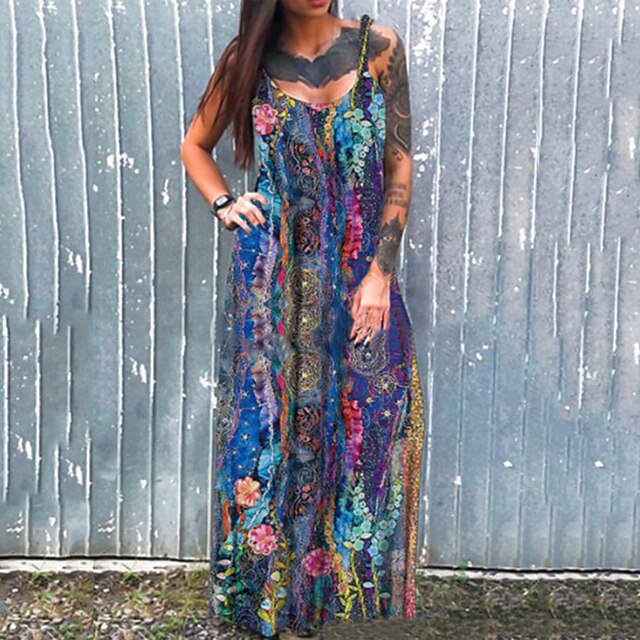Women's Slip Dress Maxi long Dress Navy Blue Sleeveless Floral Print Spring Summer Round Neck Stylish Casual Vintage 2022 M L XL XXL 3XL
Women's Slip Dress Maxi long Dress Navy Blue Sleeveless Floral Print Spring Summer Round Neck Stylish Casual Vintage 2022 M L XL XXL 3XL