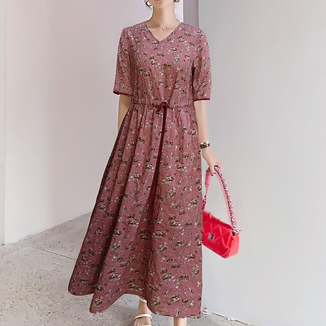 Women's A Line Dress Midi Dress Pink Half Sleeve Floral Print Spring Summer V Neck Casual 2022 S M L XL XXL 3XL 4XL 5XL
Women's A Line Dress Midi Dress Pink Half Sleeve Floral Print Spring Summer V Neck Casual 2022 S M L XL XXL 3XL 4XL 5XL