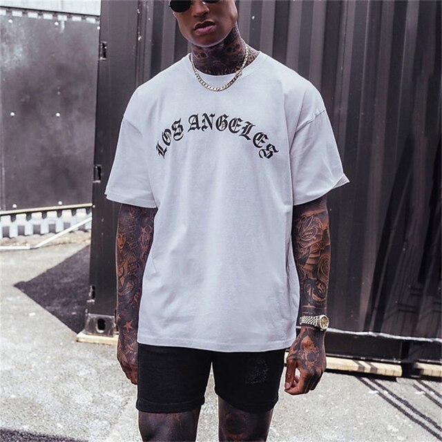Men's T shirt Hot Stamping Graphic Letter Crew Neck Casual Daily Print Short Sleeve Tops Lightweight Fashion Big and Tall Sports White
Men's T shirt Hot Stamping Graphic Letter Crew Neck Casual Daily Print Short Sleeve Tops Lightweight Fashion Big and Tall Sports White