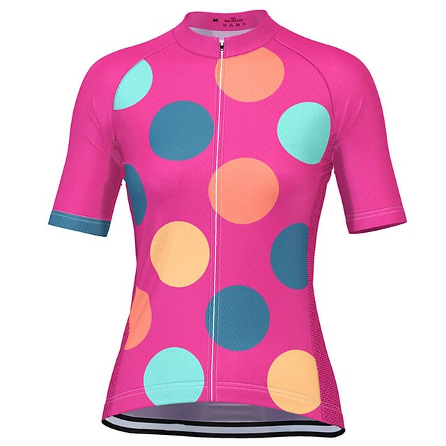 21Grams Women's Short Sleeve Cycling Jersey Summer Spandex Fuchsia Dot Bike Top Mountain Bike MTB Road Bike Cycling Quick Dry Moisture Wicking Sports Clothing Apparel / Stretchy / Athleisure
21Grams Women's Short Sleeve Cycling Jersey Summer Spandex Fuchsia Dot Bike Top Mountain Bike MTB Road Bike Cycling Quick Dry Moisture Wicking Sports Clothing Apparel / Stretchy / Athleisure