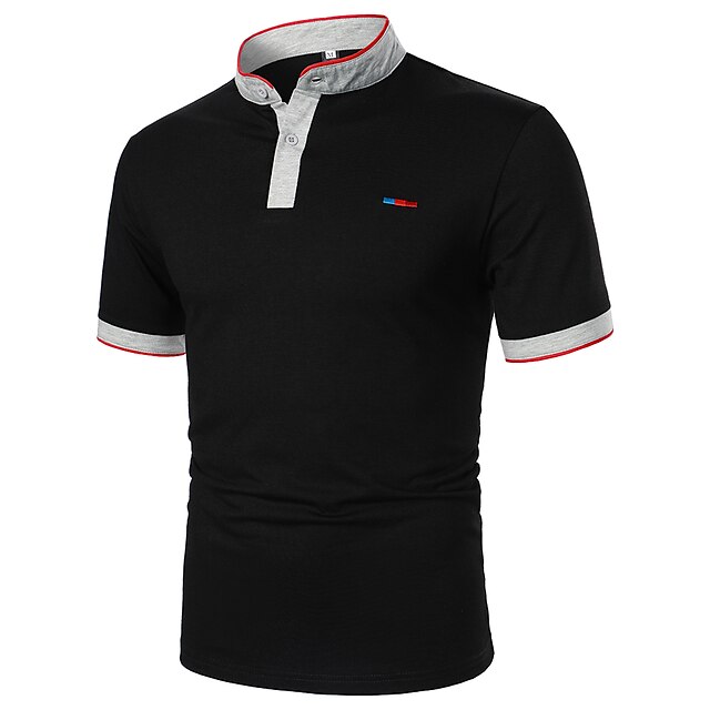 Men's Golf Shirt Dress Shirt Casual Shirt T shirt Shirt Print Holiday Geometry Stand Collar Casual Daily Color Block Button-Down Short Sleeve Tops Color Block Casual Fashion Classic Black / Gray
Men's Golf Shirt Dress Shirt Casual Shirt T shirt Shirt Print Holiday Geometry Stand Collar Casual Daily Color Block Button-Down Short Sleeve Tops Color Block Casual Fashion Classic Black / Gray