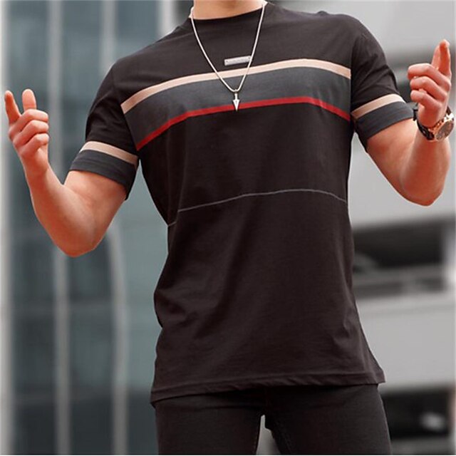 Men's T shirt Patchwork Crew Neck Casual Daily Short Sleeve Tops Lightweight Fashion Big and Tall Sports Black
Men's T shirt Patchwork Crew Neck Casual Daily Short Sleeve Tops Lightweight Fashion Big and Tall Sports Black