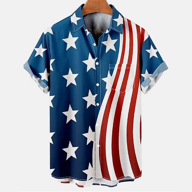 Men's Shirt 3D Print National Flag Turndown Street Casual 3D Button-Down Short Sleeve Tops Casual Fashion Breathable Comfortable Blue
Men's Shirt 3D Print National Flag Turndown Street Casual 3D Button-Down Short Sleeve Tops Casual Fashion Breathable Comfortable Blue