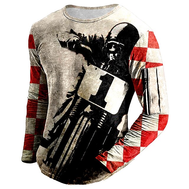Men's Unisex T shirt 3D Print Graphic Prints Motorcycle Crew Neck Street Daily Print Long Sleeve Tops Basic Casual Fashion Retro Khaki
Men's Unisex T shirt 3D Print Graphic Prints Motorcycle Crew Neck Street Daily Print Long Sleeve Tops Basic Casual Fashion Retro Khaki