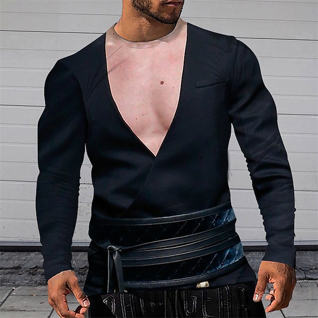 Men's T shirt 3D Print Graphic Muscle Crew Neck Casual Daily Print Long Sleeve Tops Basic Fashion Designer Slim Fit Black
Men's T shirt 3D Print Graphic Muscle Crew Neck Casual Daily Print Long Sleeve Tops Basic Fashion Designer Slim Fit Black