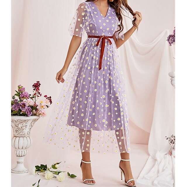 Women's A Line Dress Maxi long Dress Purple Light Blue Short Sleeve Solid Color Cold Shoulder Spring Summer V Neck Elegant Luxurious Elegant Cap Sleeve Mesh S M L XL
Women's A Line Dress Maxi long Dress Purple Light Blue Short Sleeve Solid Color Cold Shoulder Spring Summer V Neck Elegant Luxurious Elegant Cap Sleeve Mesh S M L XL