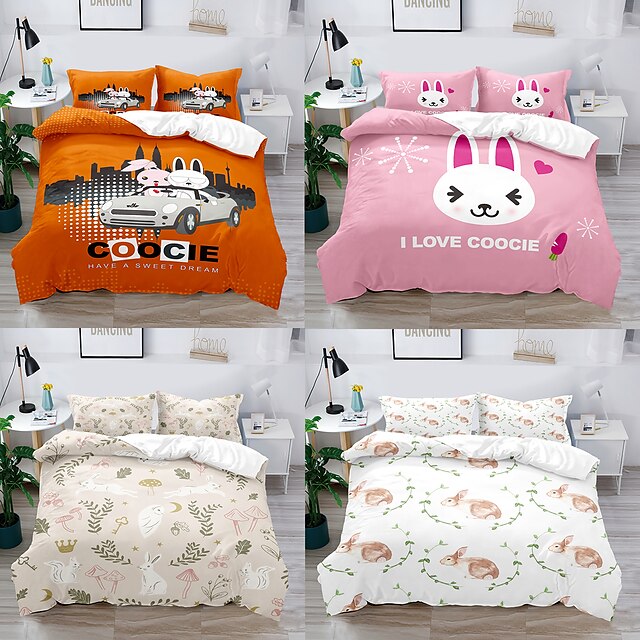 Easter Rabbit 3-Pieces Duvet Cover Set Hotel Bedding Sets Kids Comforter Cover with Soft Microfiber for Easter Decor, Include 1 Duvet Cover, 2 Pillowcases(1 Pillowcase for Twin/Single)
Easter Rabbit 3-Pieces Duvet Cover Set Hotel Bedding Sets Kids Comforter Cover with Soft Microfiber for Easter Decor, Include 1 Duvet Cover, 2 Pillowcases(1 Pillowcase for Twin/Single)