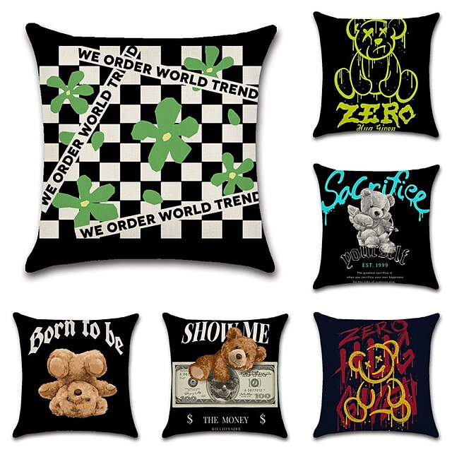 Modern Double Side Cushion Cover 6PC Soft Decorative Square Throw Pillow Cover Cushion Case Pillowcase Superior Quality Machine Washable Indoor Cushion for Sofa Couch Bed Chair
Modern Double Side Cushion Cover 6PC Soft Decorative Square Throw Pillow Cover Cushion Case Pillowcase Superior Quality Machine Washable Indoor Cushion for Sofa Couch Bed Chair