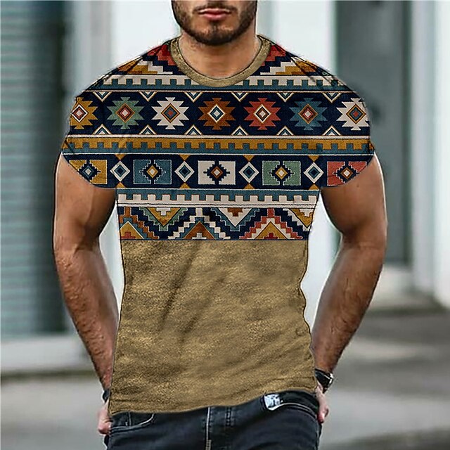 Men's T shirt 3D Print Graphic Vintage Argyle Crew Neck Daily Sports Print Short Sleeve Tops Casual Classic Designer Big and Tall Brown
Men's T shirt 3D Print Graphic Vintage Argyle Crew Neck Daily Sports Print Short Sleeve Tops Casual Classic Designer Big and Tall Brown