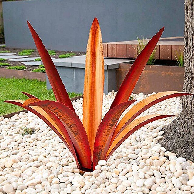 Diy Metal Agave Yard Art Decoration Tequila Rustic Garden Sculpture