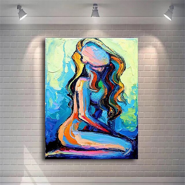 Abstract Woman Nude Canvas Painting Sexy Body Art Canvas Painting Print