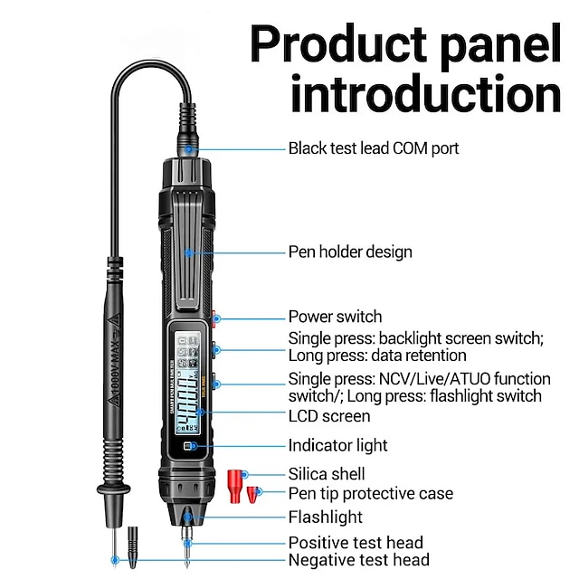 A Digital Multimeter Pen Type Counts Professional Meter Non