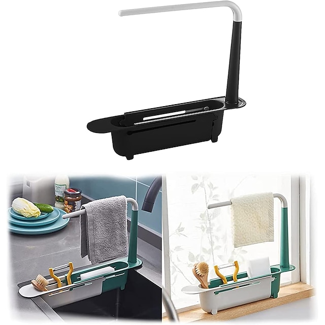 Telescopic Sink Storage Rack Holder Adjustable In Sink Organizer