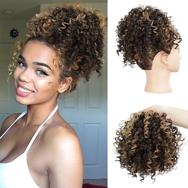 Curly Drawstring Ponytail Extension For Black Women Curly Ponytail