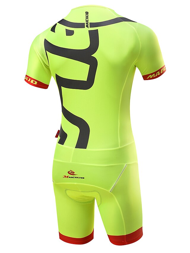 Malciklo Hombre Maillot de Ciclismo Traje de triatlón Manga Corta