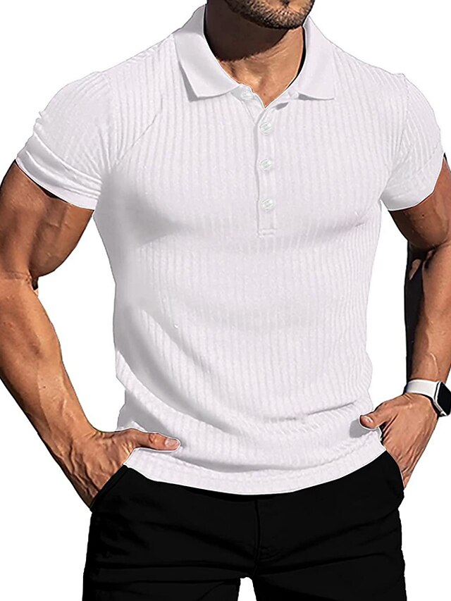 Homens Camisa de golfe pólo de malha Casual Diário Colarinho polo