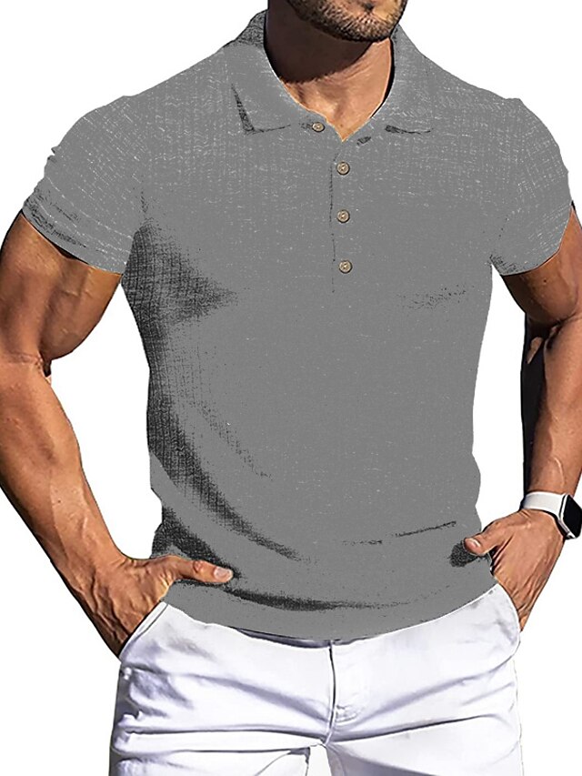 Homens Camisa de golfe pólo de malha Casual Diário Colarinho polo