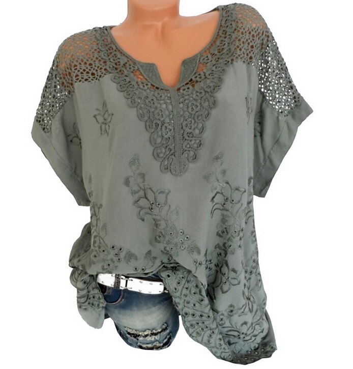 Women's Plus Size Blouse T shirt Tee 