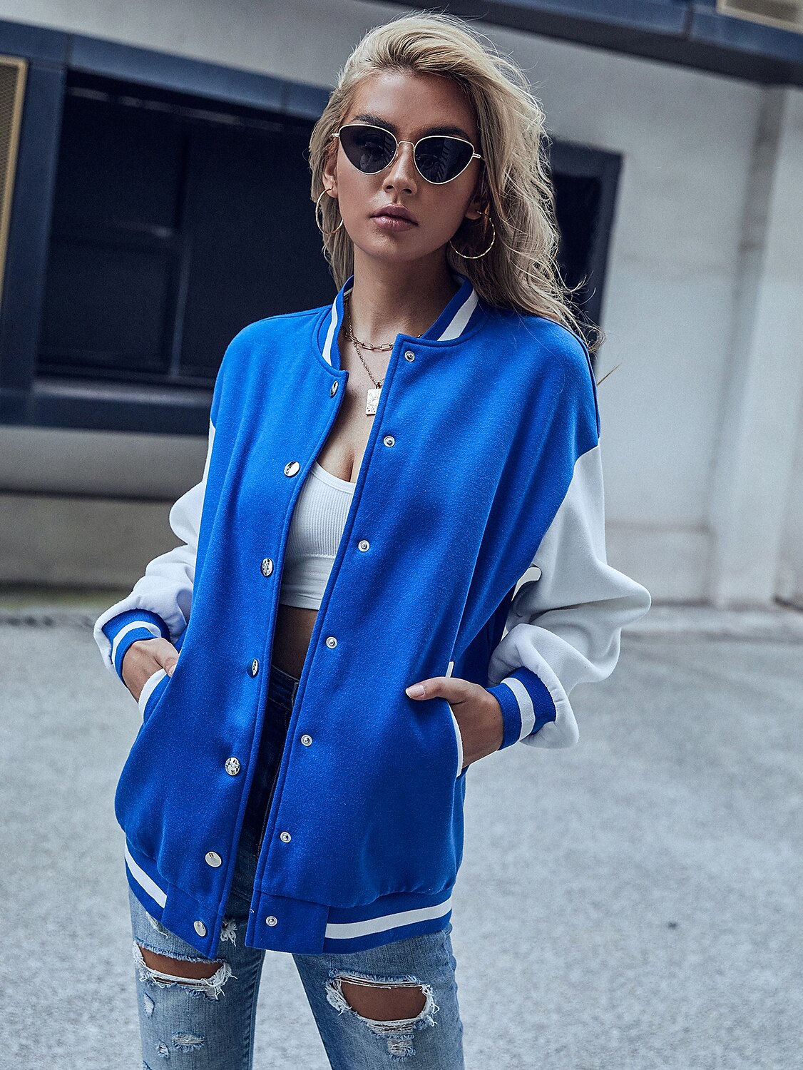 Women's Jacket Regular Patchwork Coat 