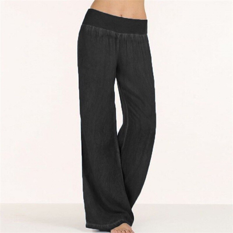 Women's Linen High Waist Yoga Pants 