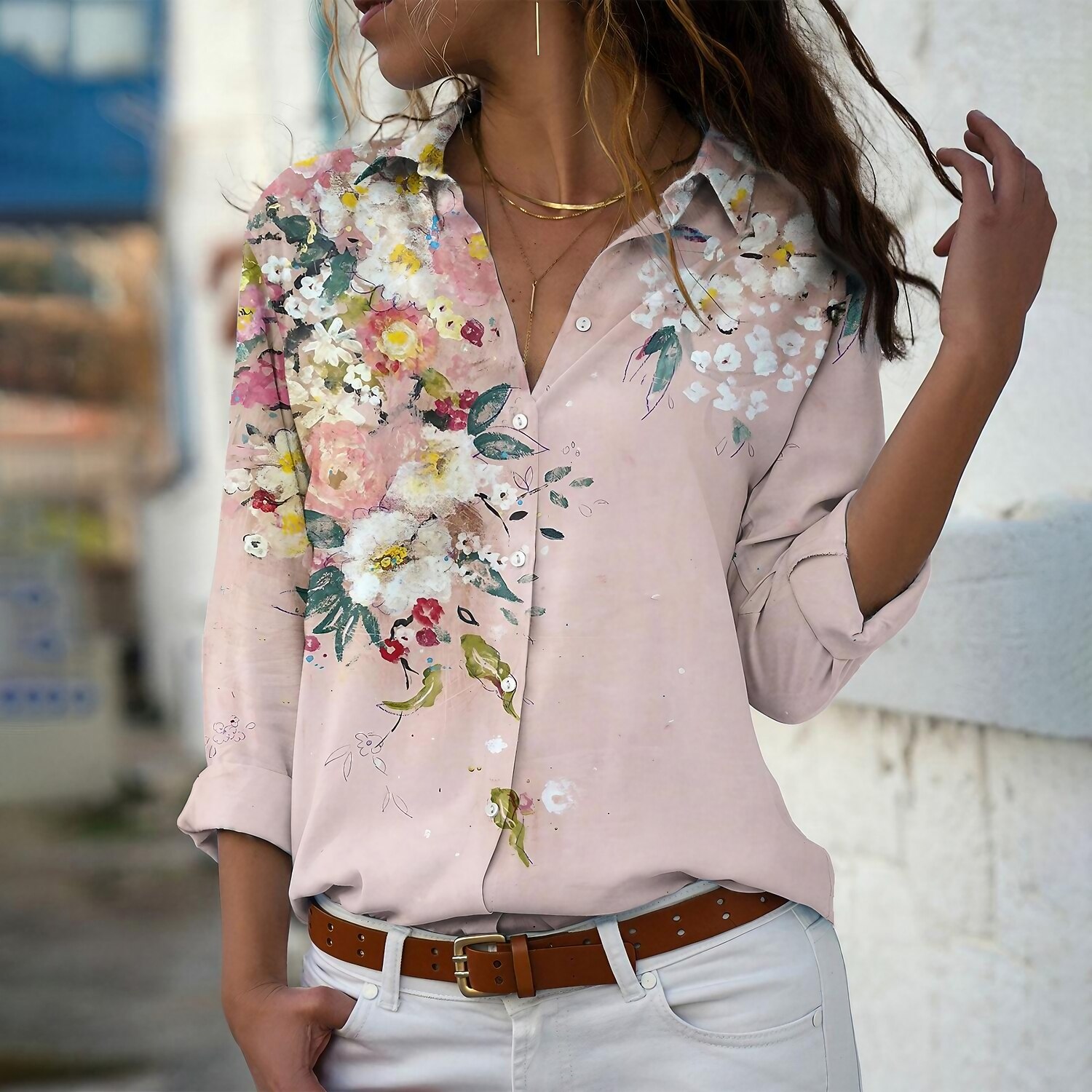 women's floral print tees