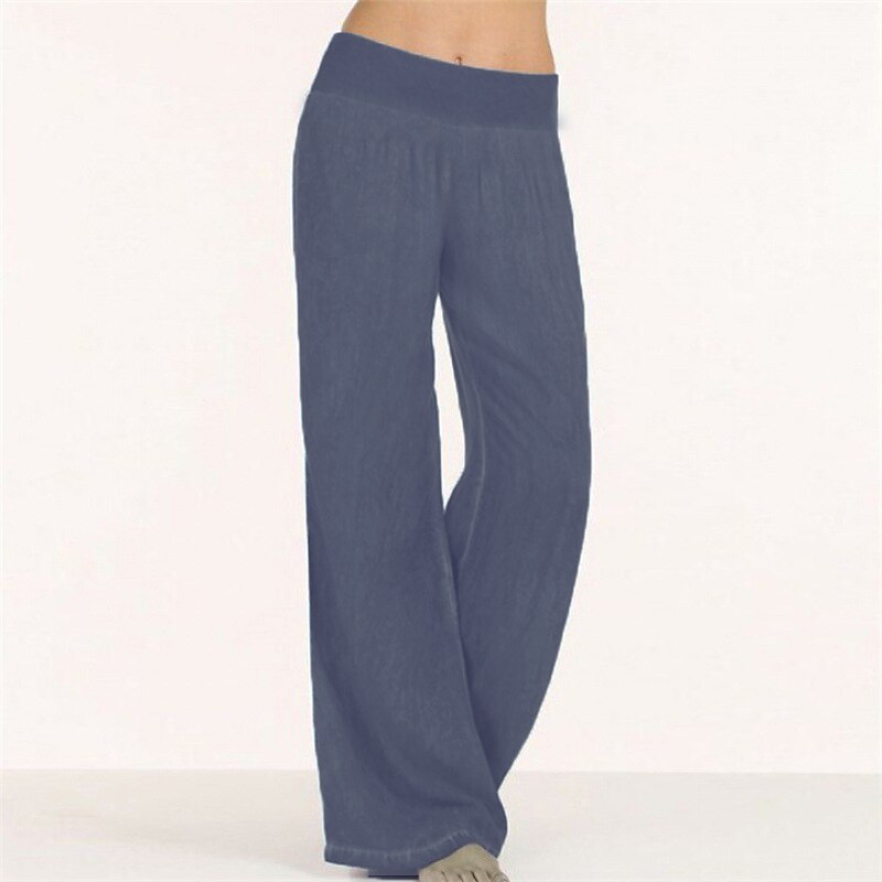 Women's Linen High Waist Yoga Pants 