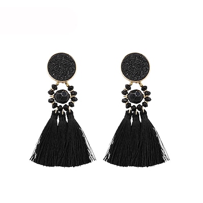 cheap Women&#039;s Jewelry-1 Pair Drop Earrings Dangle Earrings Women&#039;s Birthday Gift Daily Tassel Fringe Silk