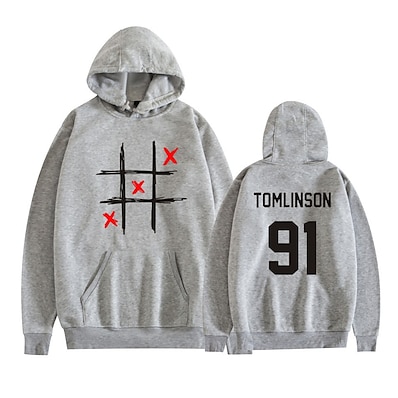 cheap Everyday Cosplay Anime Hoodies &amp; T-Shirts-Inspired by Louis Tomlinson 91 Cosplay Hoodie Polyester / Cotton Blend Graphic Prints Printing Hoodie For Women&#039;s / Men&#039;s