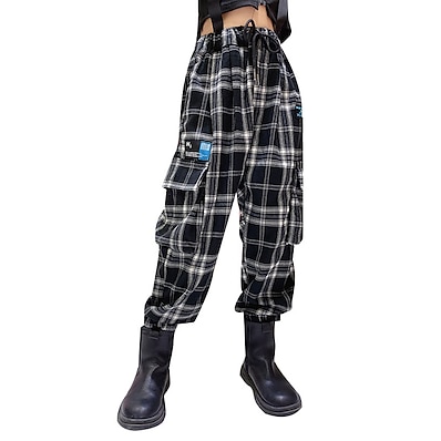 cheap Girls&#039; Clothing-Kids Girls&#039; Pants Black Drawstring Striped Basic / Streetwear / Cotton
