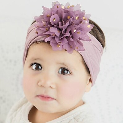 preiswerte Kindermode Accessoires-1 Stück Baby Süß Mädchen Blumenstil Blumen Haarzubehör Purpur / Gelb / Rosa / Stirnbänder