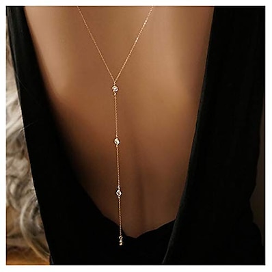 ieftine Accesorii-lanț de corp de cristal delicat lanț de plajă sexy lanț de bikini lanț bijuterii de modă pentru femei și fete (argint)