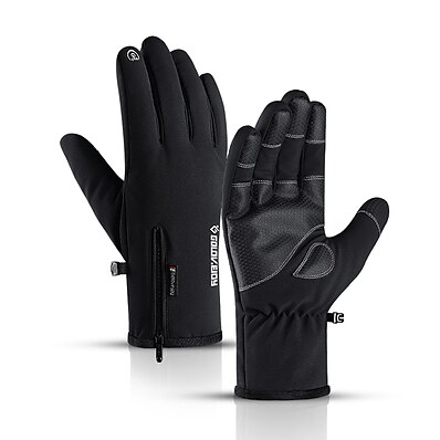 cheap Camping, Hiking &amp; Backpacking-Men&#039;s Women&#039;s Winter Outdoor Waterproof Skidproof Protective Durable Black Gray for Camping / Hiking Ski / Snowboard Climbing / Full Finger Gloves