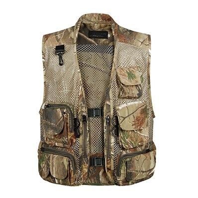 cheap Hunting &amp; Nature-Men&#039;s Fishing Vest Hiking Vest Outdoor Spring Summer Multi-Pockets Wearable Breathable Comfortable Vest / Gilet Camo Solid Colored Mesh Polyester Army Green Dark Green Grey