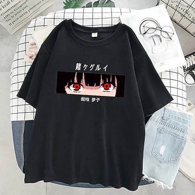cheap Everyday Cosplay Anime Hoodies &amp; T-Shirts-Inspired by Kakegurui / Compulsive Gambler Cosplay Cosplay Costume T-shirt Polyester / Cotton Blend Print T-shirt For Women&#039;s / Men&#039;s