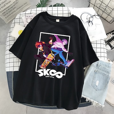 cheap Everyday Cosplay Anime Hoodies &amp; T-Shirts-Inspired by SK8 The Infinity Cosplay Cosplay Costume T-shirt Polyester / Cotton Blend Print Harajuku Graphic Kawaii T-shirt For Women&#039;s / Men&#039;s