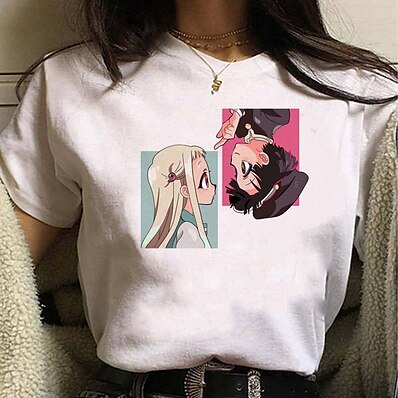cheap Everyday Cosplay Anime Hoodies &amp; T-Shirts-Inspired by Toilet Bound Hanako kun Cosplay Cosplay Costume T-shirt Polyester / Cotton Blend Print Harajuku Graphic Kawaii T-shirt For Women&#039;s / Men&#039;s