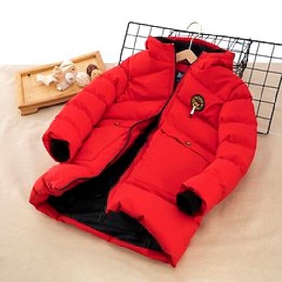 cheap Girls&#039; Clothing-Winter Coats Children Clothes Snowsuit Jacket Waterproof Outdoor Hooded Coat Boys Kids Parka Clothing 4-15 Year