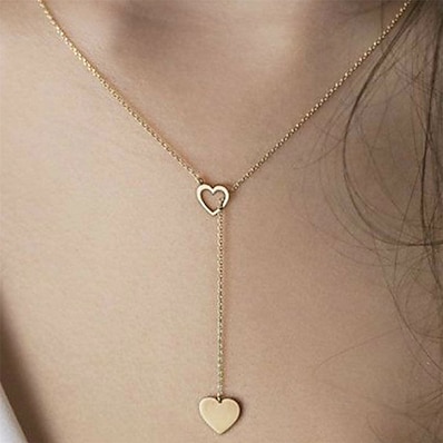 cheap Accessories-Women&#039;s Pendant Necklace Necklace Classic Heart Artistic Simple Modern European Alloy Gold 48-54 cm Necklace Jewelry 1pc For Anniversary Engagement Birthday Party Beach Festival