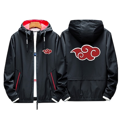 cheap Everyday Cosplay Anime Hoodies &amp; T-Shirts-Inspired by Akatsuki Polyster Outerwear Outdoor Jacket Harajuku Graphic Kawaii Anime Coat For Men&#039;s / Women&#039;s
