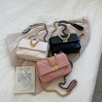 Недорогие Сумки-сумка-мессенджер lingge с цепочкой, женская большая сумка, женская сумка 2021, новый стиль, маленькая, с ароматом, осень и зима, дикая сумка-мессенджер на одно плечо