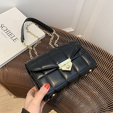 cheap Bags-chain diagonal bag women 2021 new fashion spring and summer one-shoulder western style small fragrant wind small square bag diamond bag