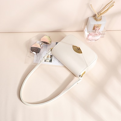 Недорогие Сумки-Маленькая квадратная сумка с летней текстурой 2021 года, женская сумка через плечо, сумка-мессенджер в стиле французского ретро с нишевой конструкцией, веерообразная пряжка