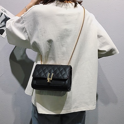 tanie Torby-2021 nowa koreańska wersja małej torby zapachowej rombowa torba na ramię mała kwadratowa torba dzika modna modna torebka damska netto czerwona